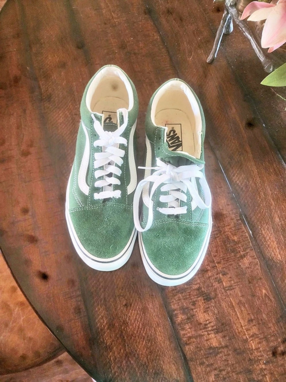 Vans Old Skool Green & White Sneakers US 8.0